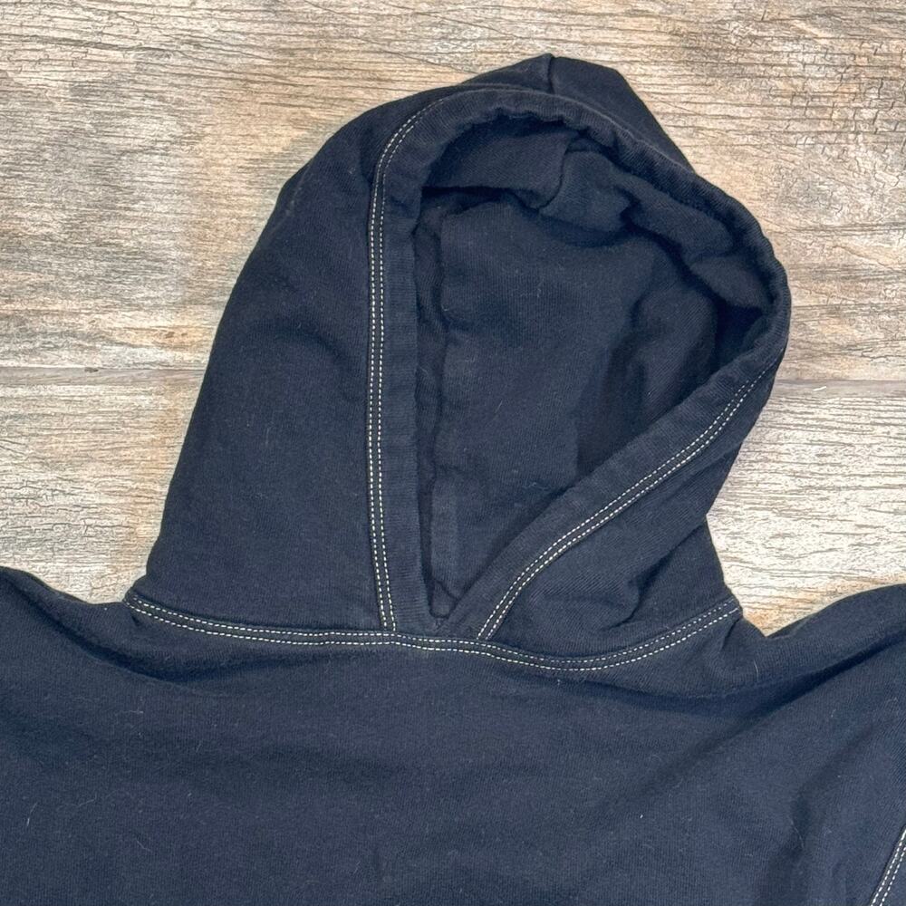 Zara Cropped Black Hooded Sweatshirt Girls size 9 - Picture 4 of 6